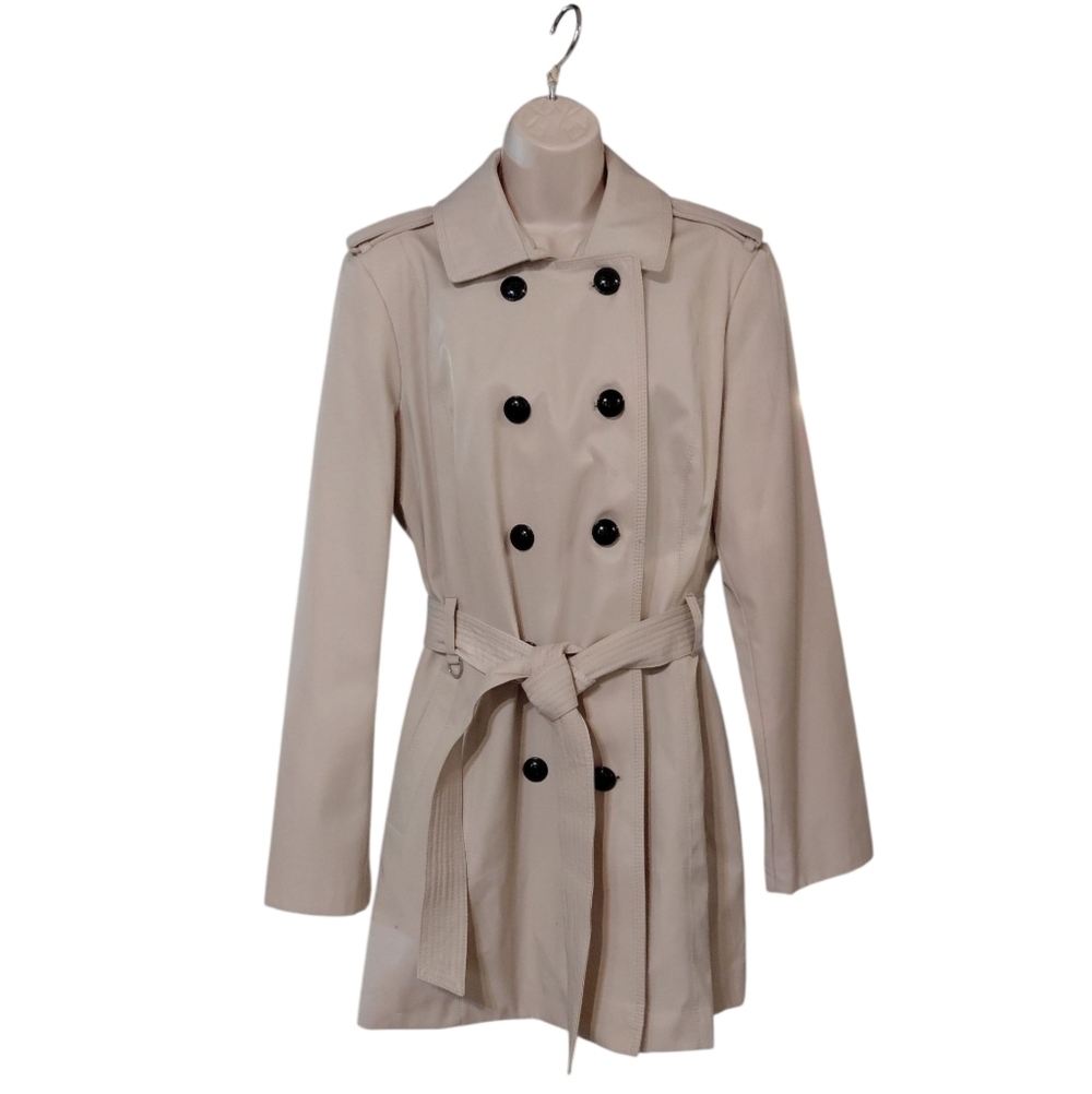 NEW Andrew Marc Trench Coat Tan Belted Jacket Women's Size XL